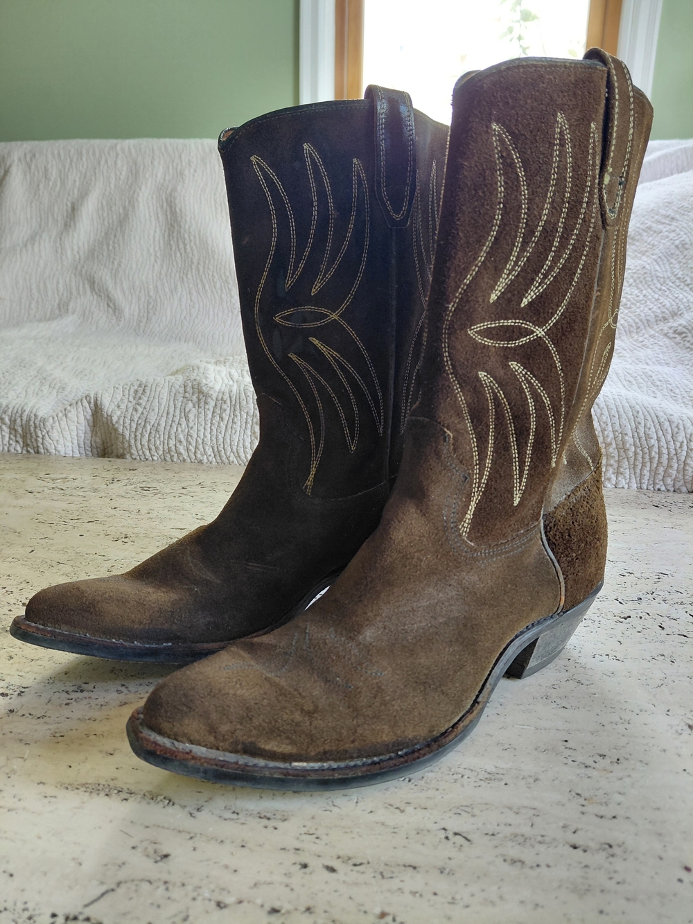 Brown Suede Women’s Western Cowboy Boots